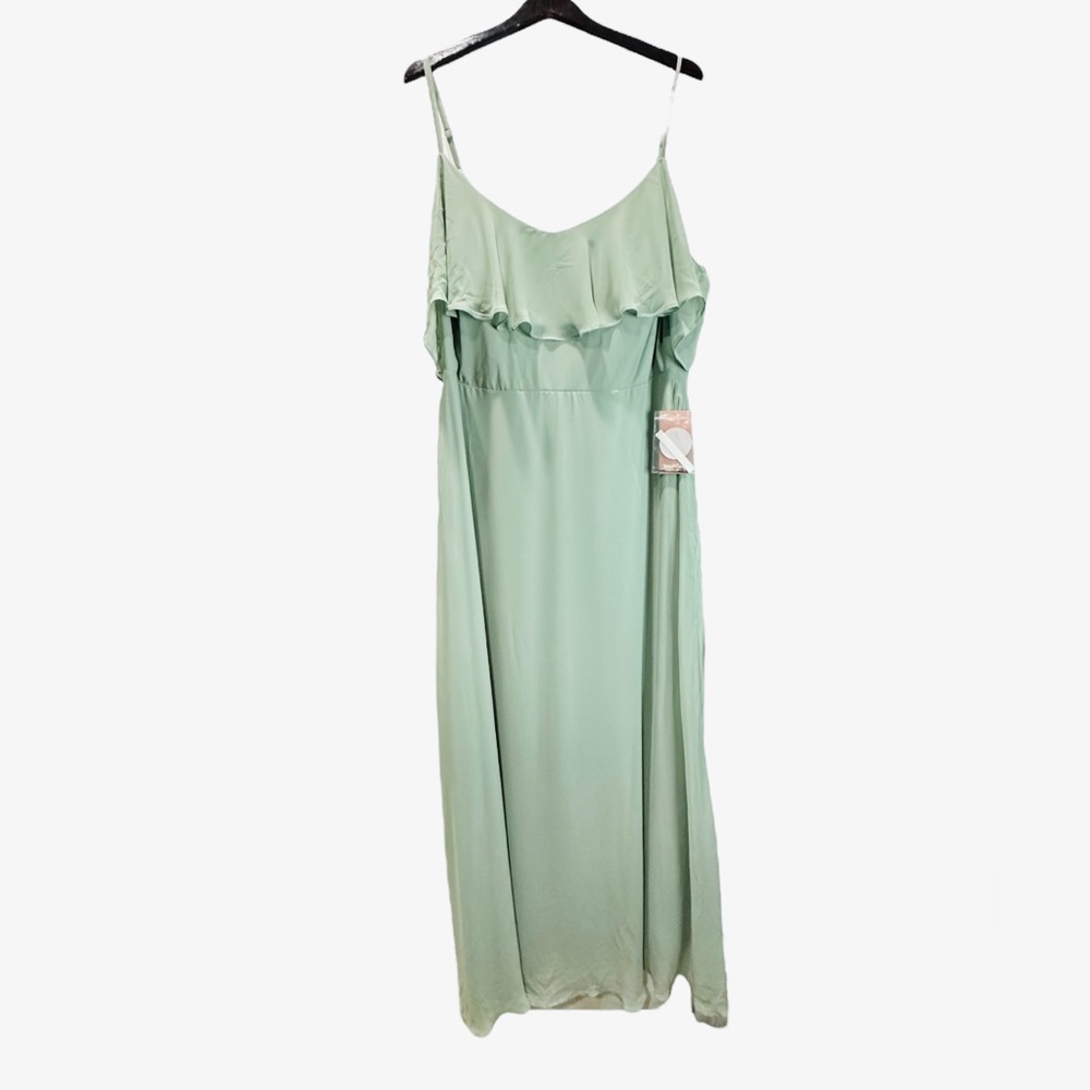 Birdy Grey JANE CONVERTIBLE DRESS CHIFFON SAGE Curve 1X NEW NWT BRIDESMAID - Picture 3 of 5